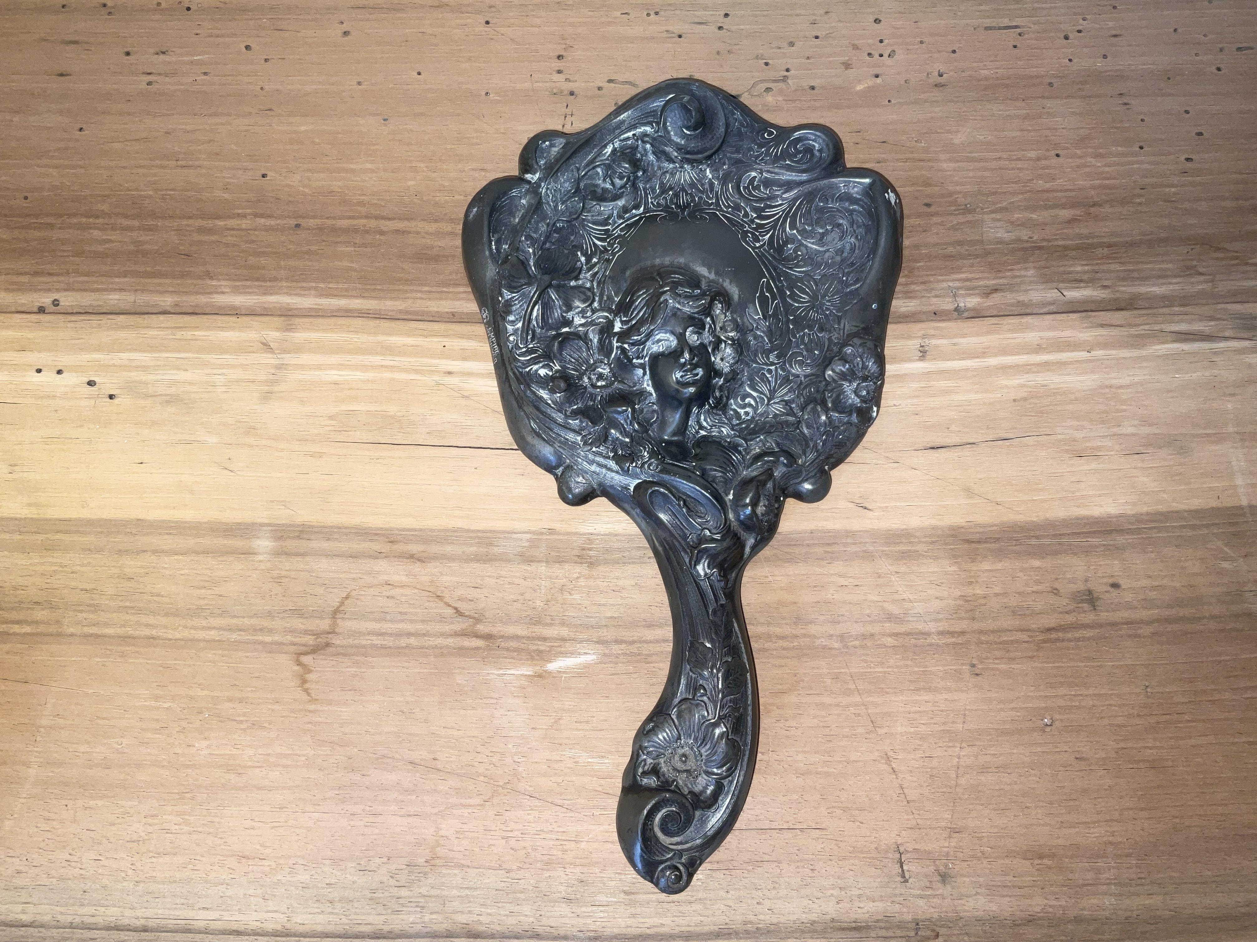 Art Nouveau Hand Mirror
