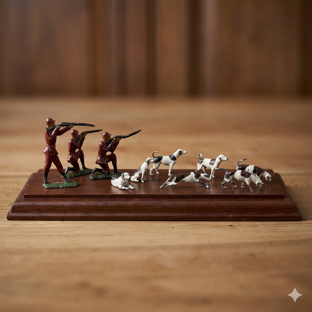 VINTAGE LEAD HUNTING FIGURINES