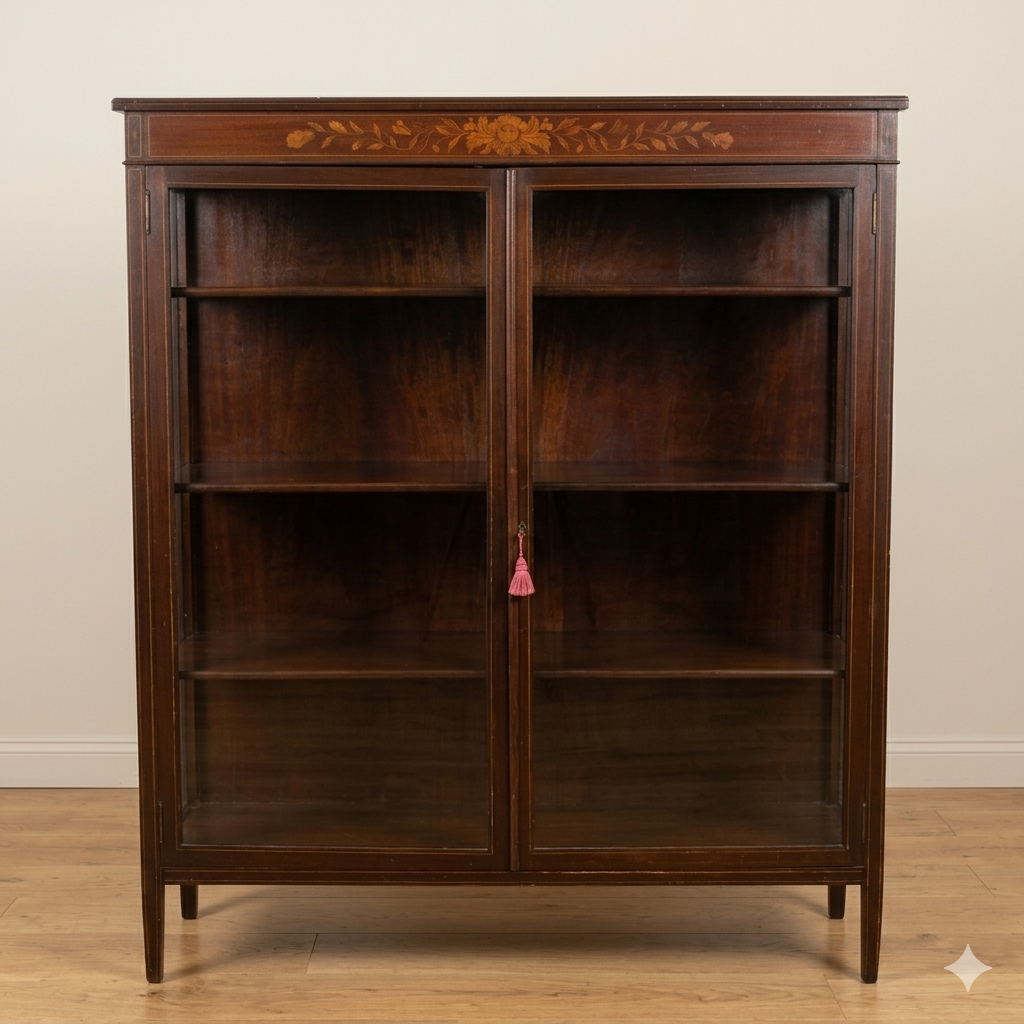 ANTIQUE MAHOGANY DISPLAY CABINET
